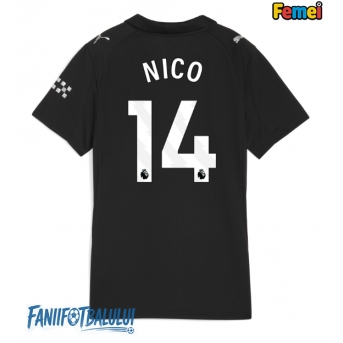Manchester City Nico Gonzalez #14 Tricou Fotbal Replică 2025-26 Femei Deplasare